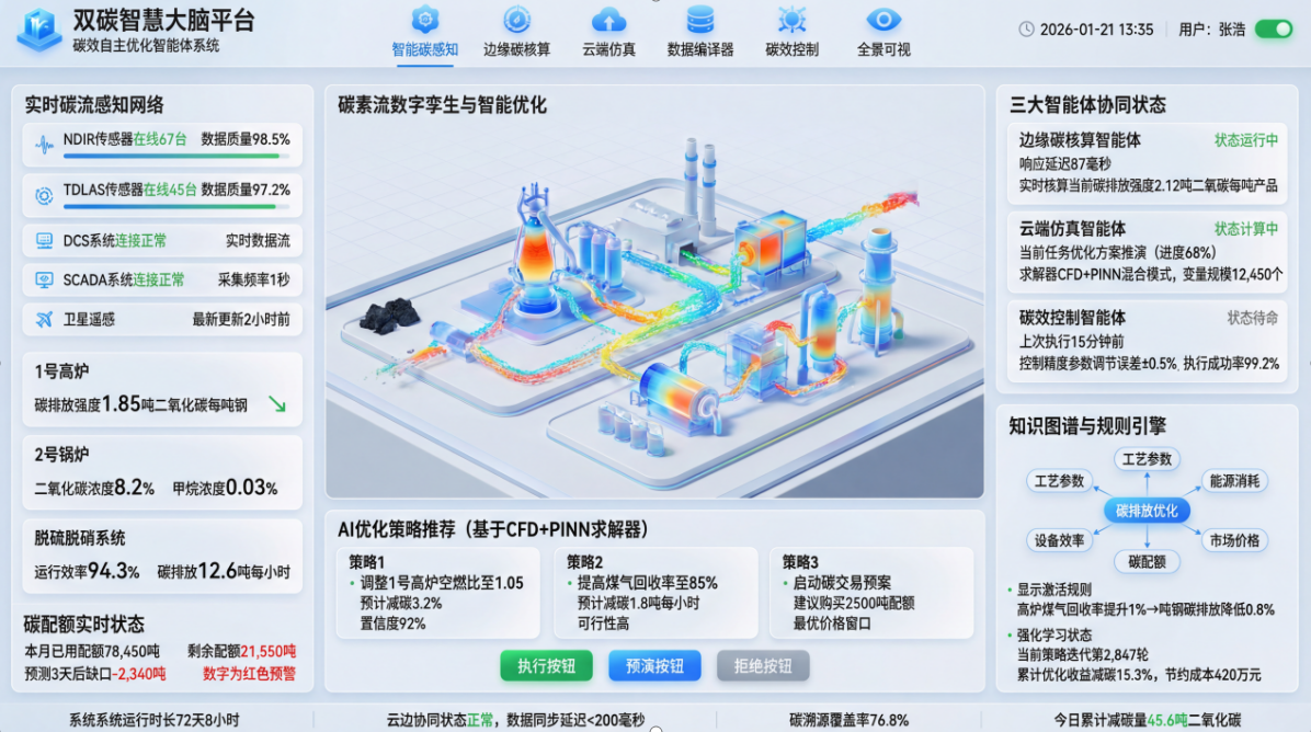 九九智能環(huán)保“雙碳智慧大腦平臺(tái)”：從碳管理到碳效自主優(yōu)化智能體的跨越